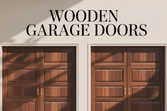 Wooden garage doors