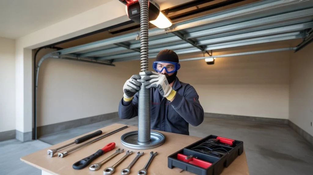 Garage door spring replacement