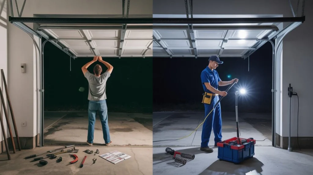 Garage door spring replacement